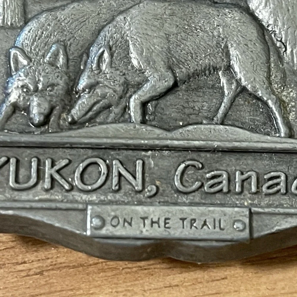 VTG Century  Wolf‎ Scenery Belt Buckle Yucon Canada Stephen Duchene Quote